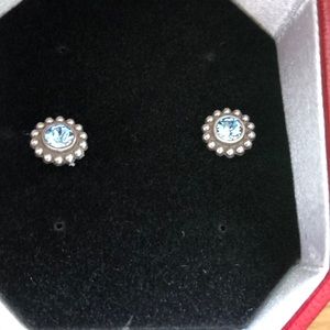 Brighton Twinkle mini post ice blue earrings